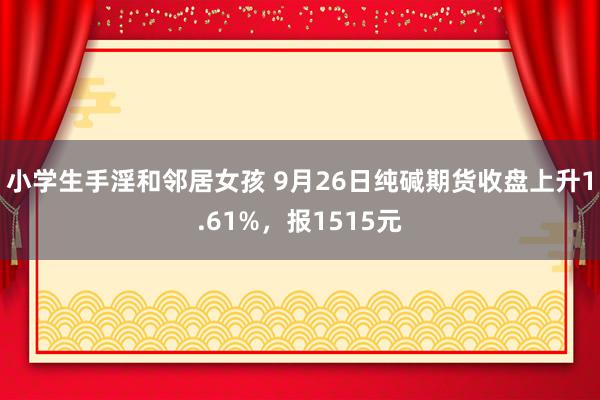 小学生手淫和邻居女孩 9月26日纯碱期货收盘上升1.61%，报1515元