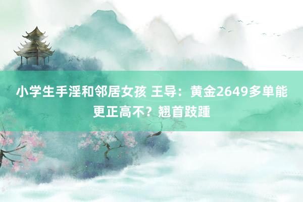 小学生手淫和邻居女孩 王导：黄金2649多单能更正高不？翘首跂踵