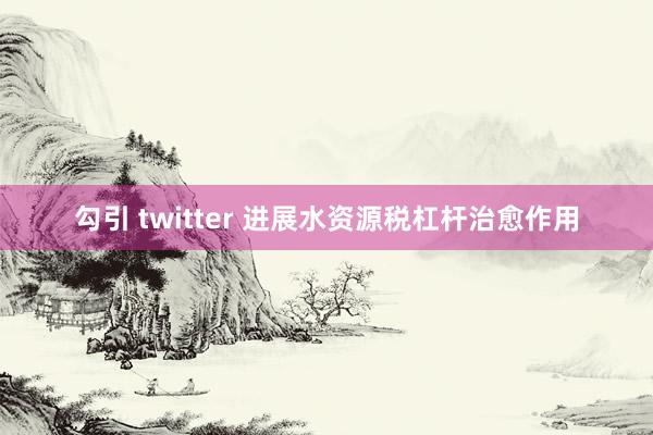 勾引 twitter 进展水资源税杠杆治愈作用