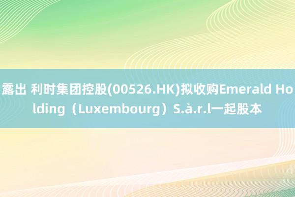 露出 利时集团控股(00526.HK)拟收购Emerald Holding（Luxembourg）S.à.r.l一起股本