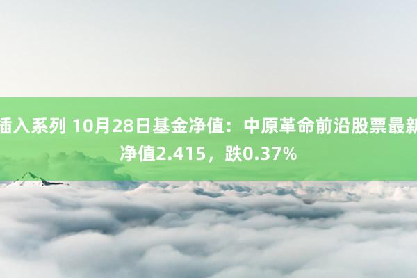 插入系列 10月28日基金净值：中原革命前沿股票最新净值2.415，跌0.37%