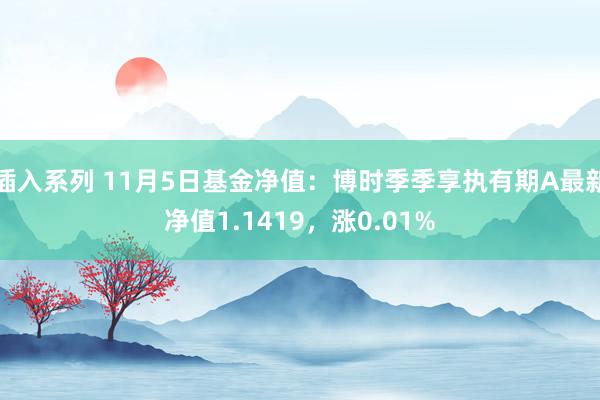 插入系列 11月5日基金净值：博时季季享执有期A最新净值1.1419，涨0.01%