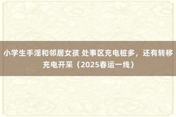 小学生手淫和邻居女孩 处事区充电桩多，还有转移充电开采（2025春运一线）